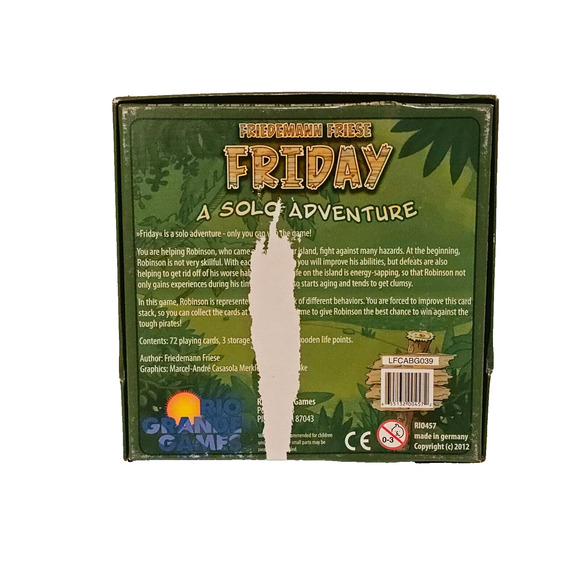 FRIDAY A Solo Adventure Game By Friedemann Friese Rio Grande Complete - Picture 2 of 2